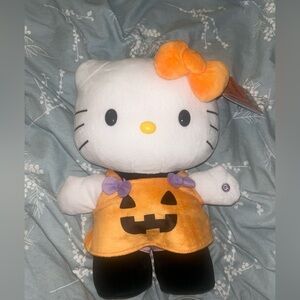 Hello Kitty Halloween Plush Side Stepper with Orange Pumpkin Outfit